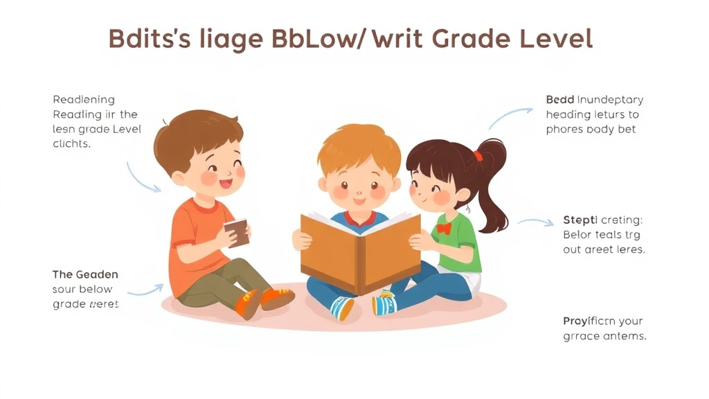 Visual guide for practical steps in reading below grade level