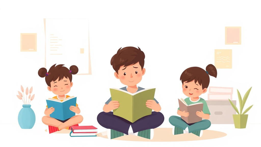 Illustration showing key concepts related to reading struggles after school transition