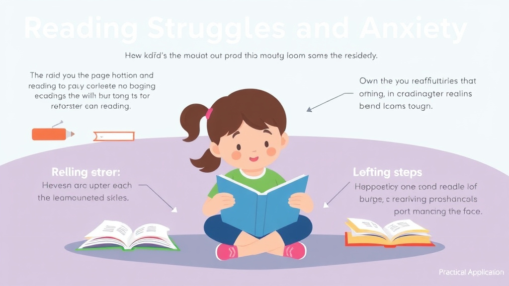 Visual guide for practical steps in reading struggles and anxiety