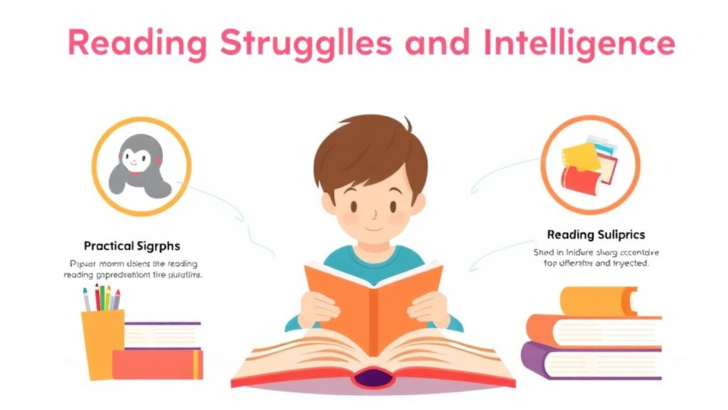 Visual guide for practical steps in reading struggles and intelligence