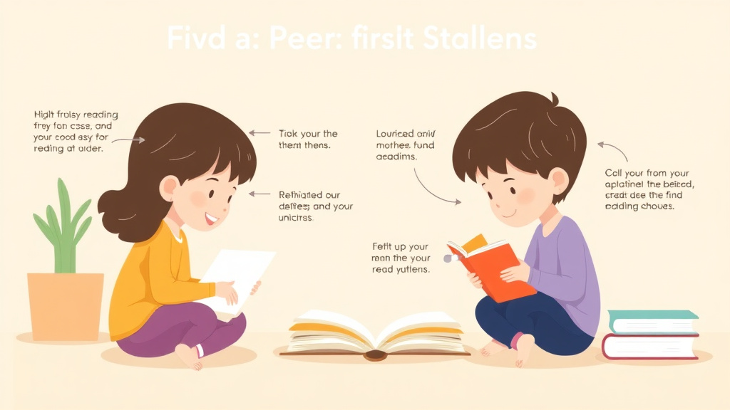 Visual guide for practical steps in reading struggles and peer relationships