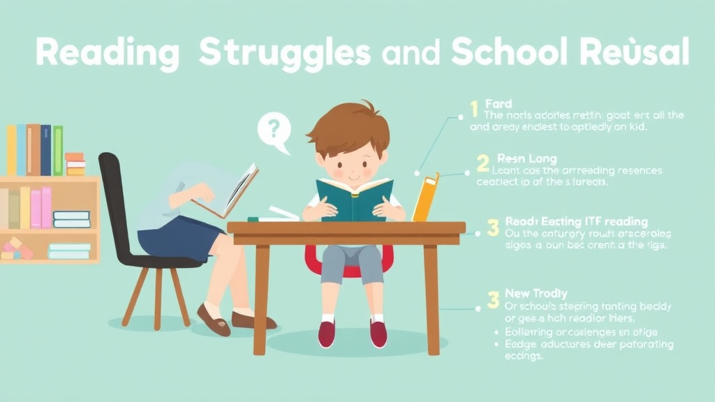 Visual guide for practical steps in reading struggles and school refusal