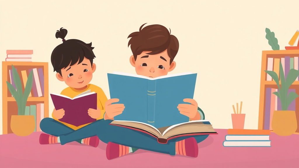 Illustration showing key concepts related to reading struggles and screen fatigue