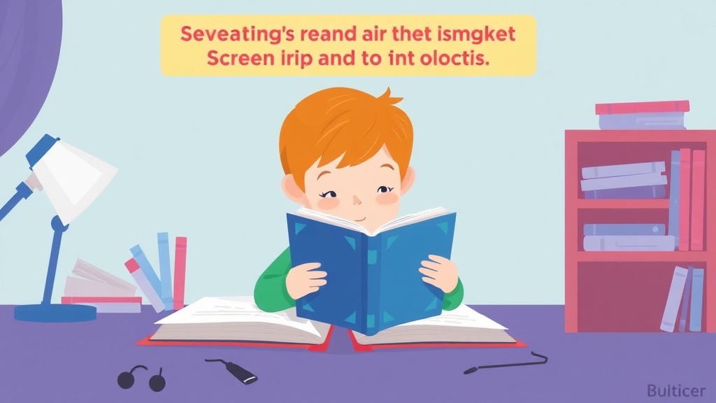 Visual guide for practical steps in reading struggles and screen fatigue