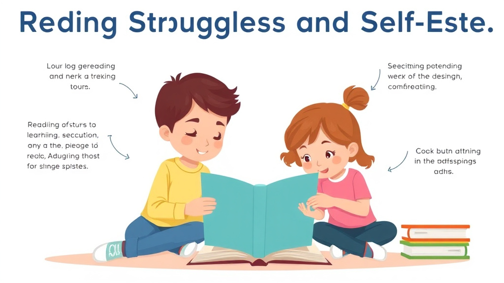 Visual guide for practical steps in reading struggles and self esteem