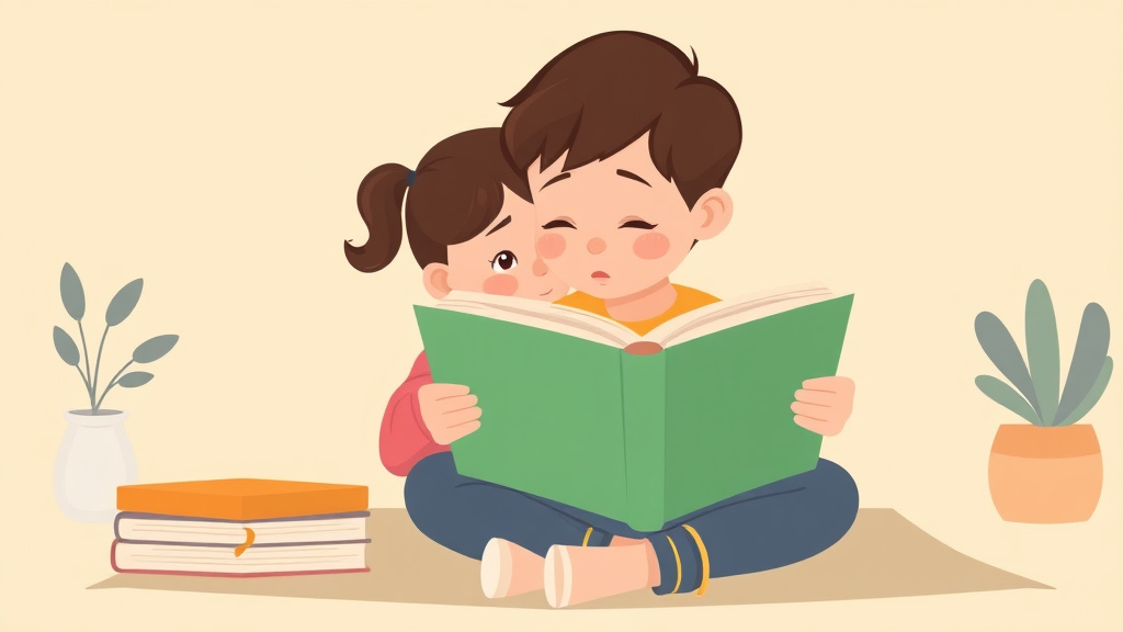 Illustration showing key concepts related to reading struggles in adopted children