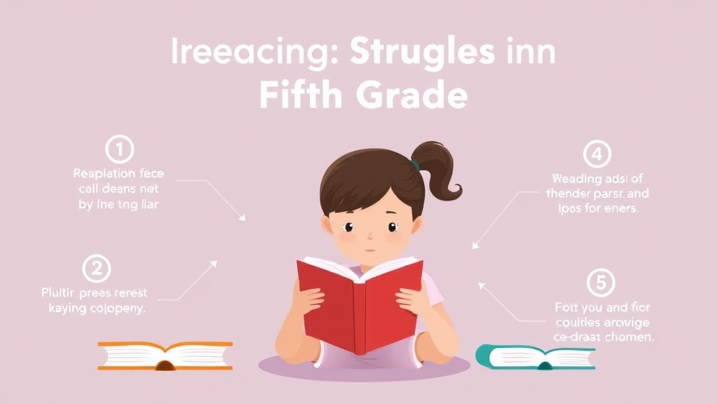 Visual guide for practical steps in reading struggles in fifth grade