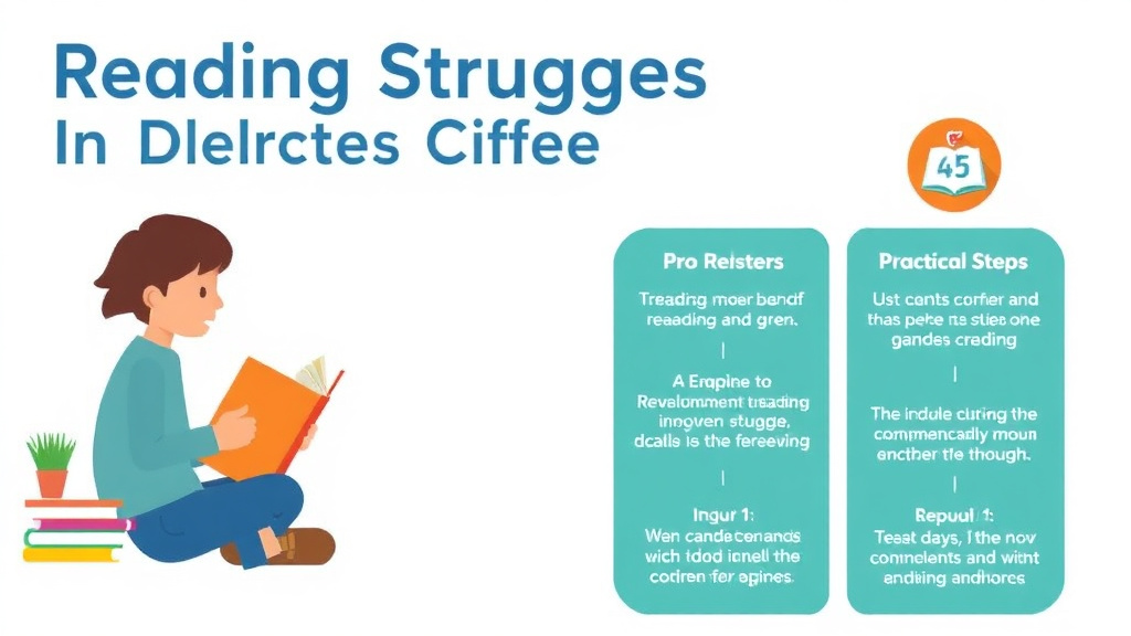 Visual guide for practical steps in reading struggles in gifted children