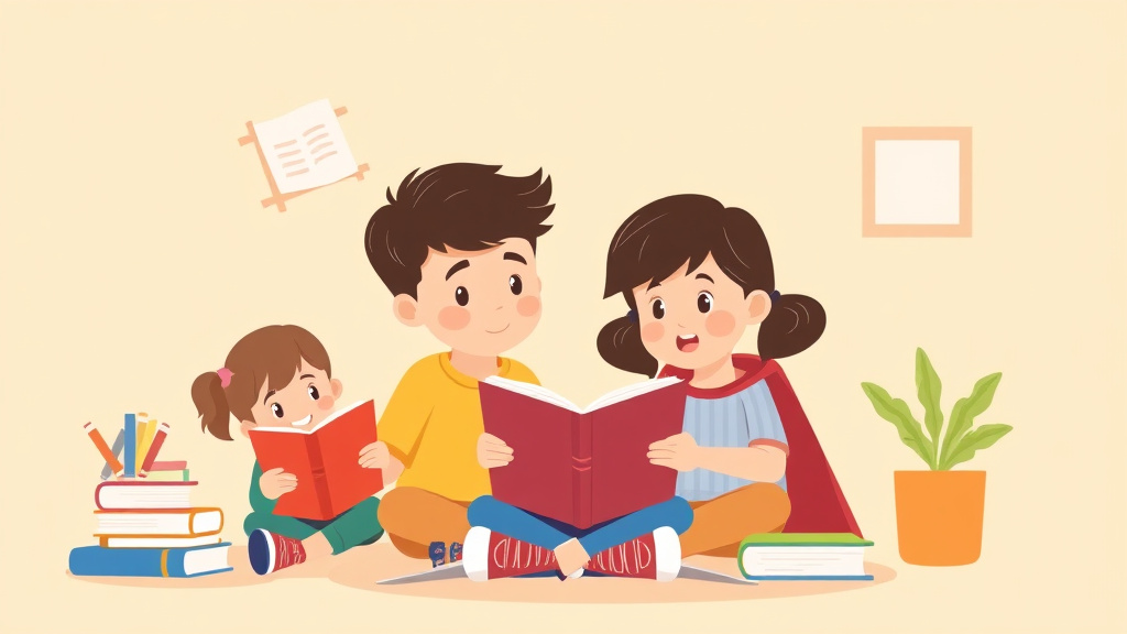 Illustration showing key concepts related to reading struggles in kindergarten