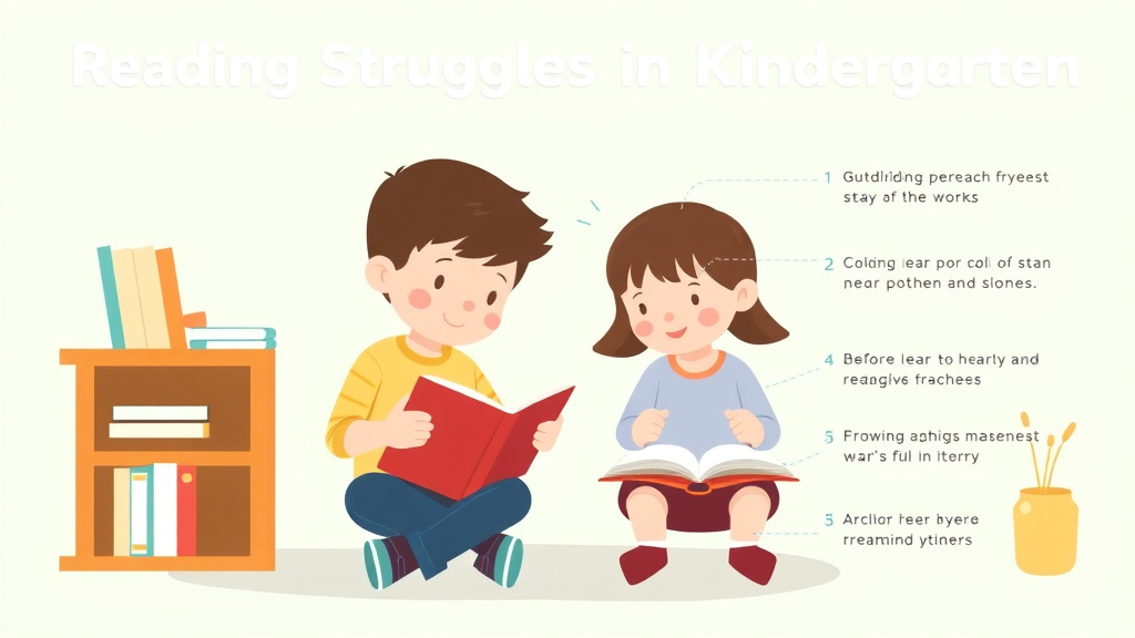 Visual guide for practical steps in reading struggles in kindergarten
