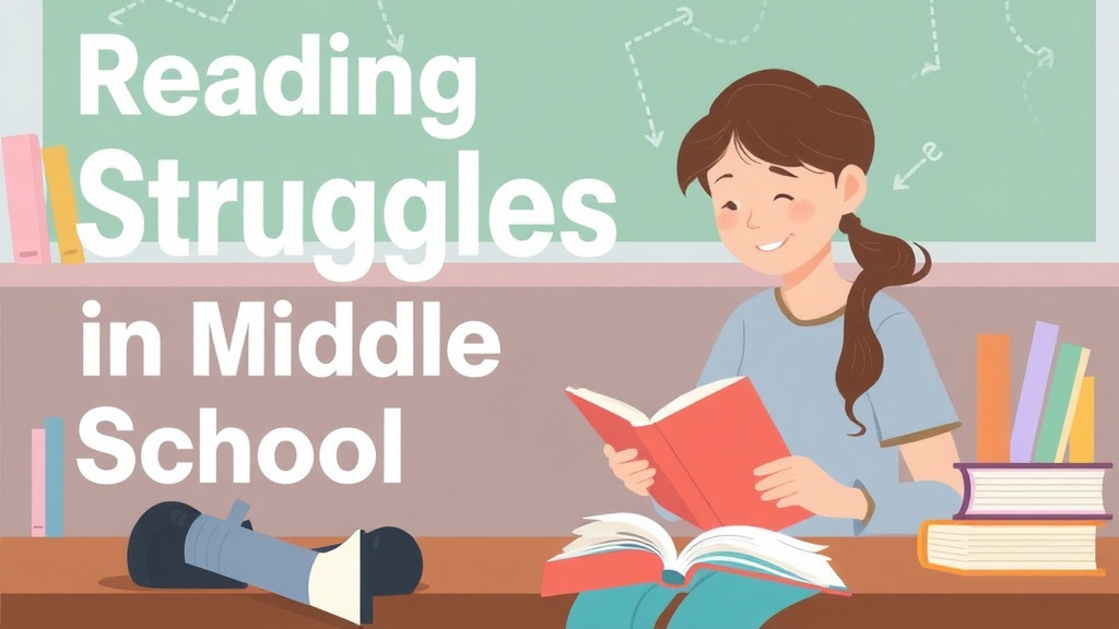 Visual guide for practical steps in reading struggles in middle school