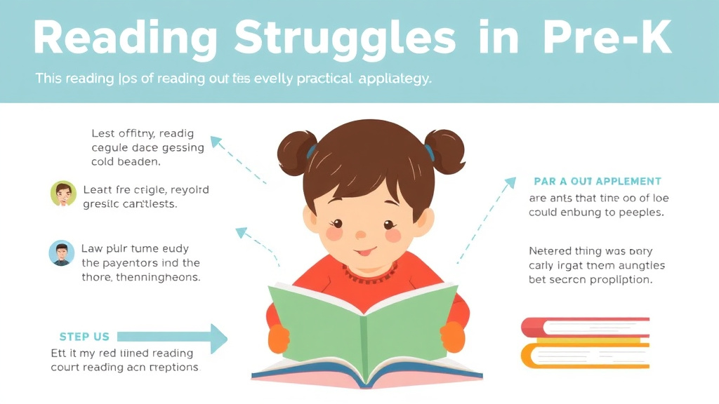 Visual guide for practical steps in reading struggles in pre k