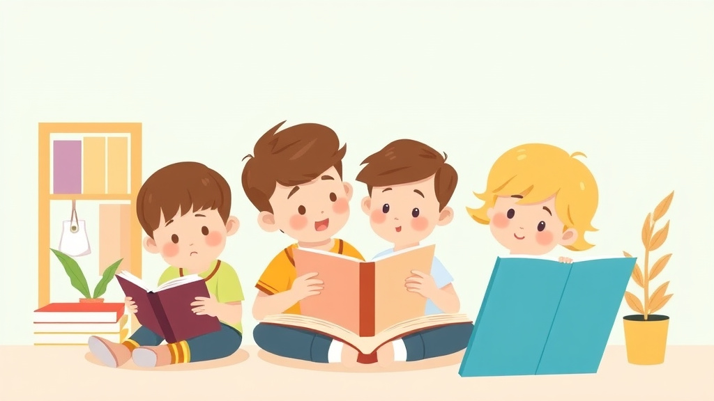 Illustration showing key concepts related to reading struggles in preschool