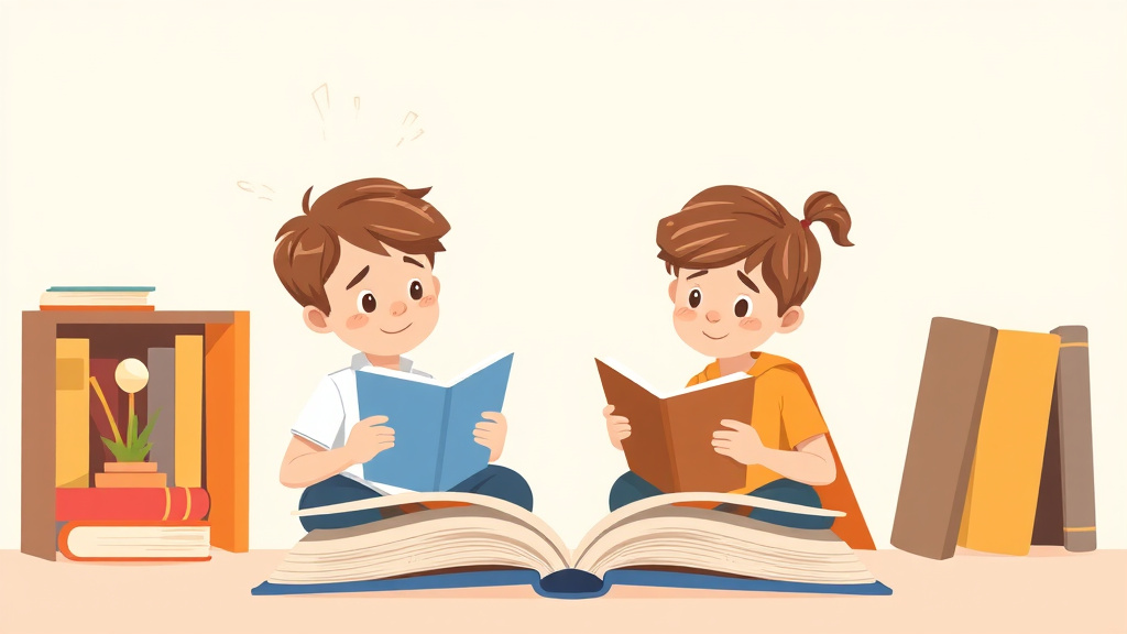 Illustration showing key concepts related to reading struggles with chapter books