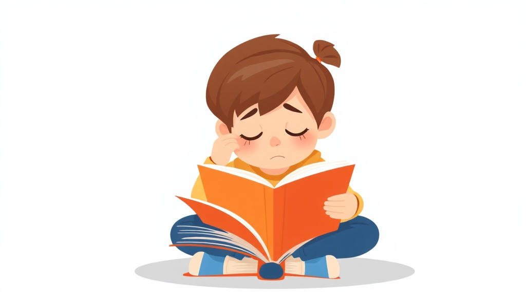 Illustration showing key concepts related to reading struggles with textbooks