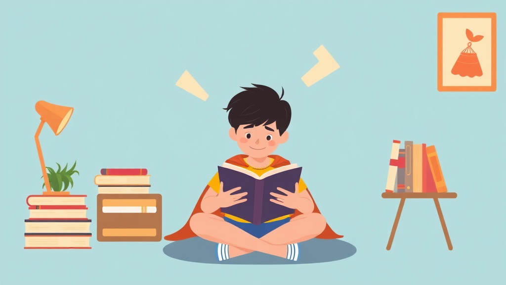 Illustration showing key concepts related to reading test anxiety