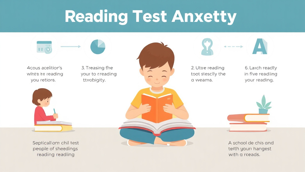 Visual guide for practical steps in reading test anxiety