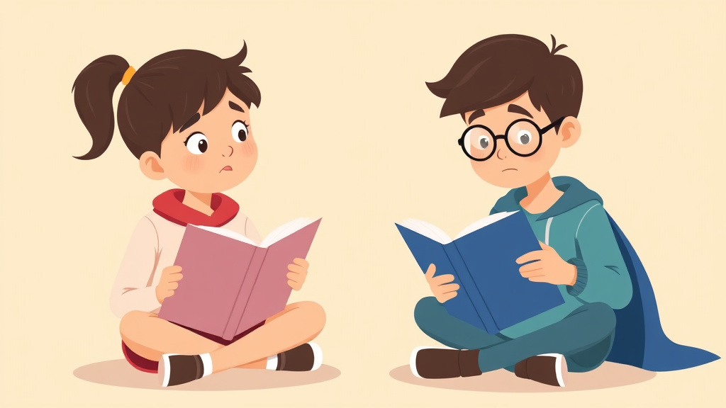 Illustration showing key concepts related to reluctant reader vs struggling reader