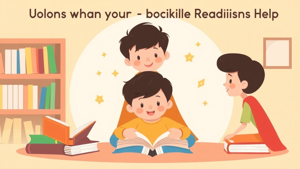 Illustration showing key concepts related to signs your child needs reading help