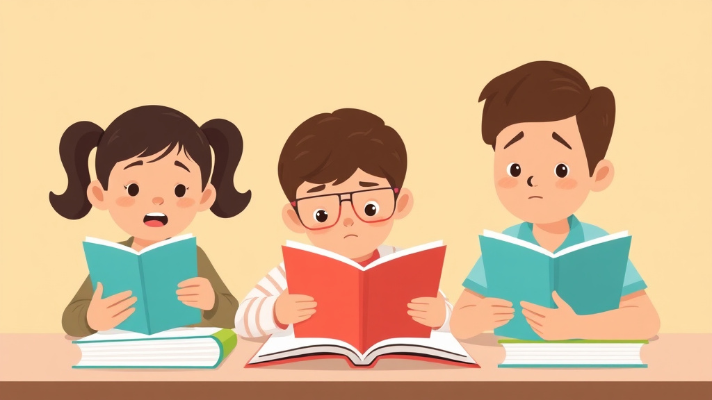 Illustration showing key concepts related to standardized test reading struggles