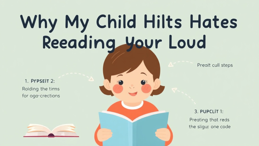 Visual guide for practical steps in why my child hates reading out loud