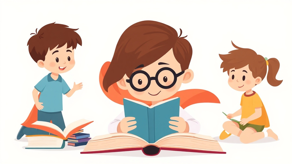 Illustration showing key concepts related to word by word reading