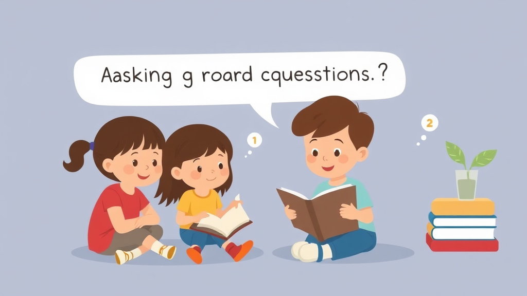 Visual guide for practical steps in asking good questions during reading