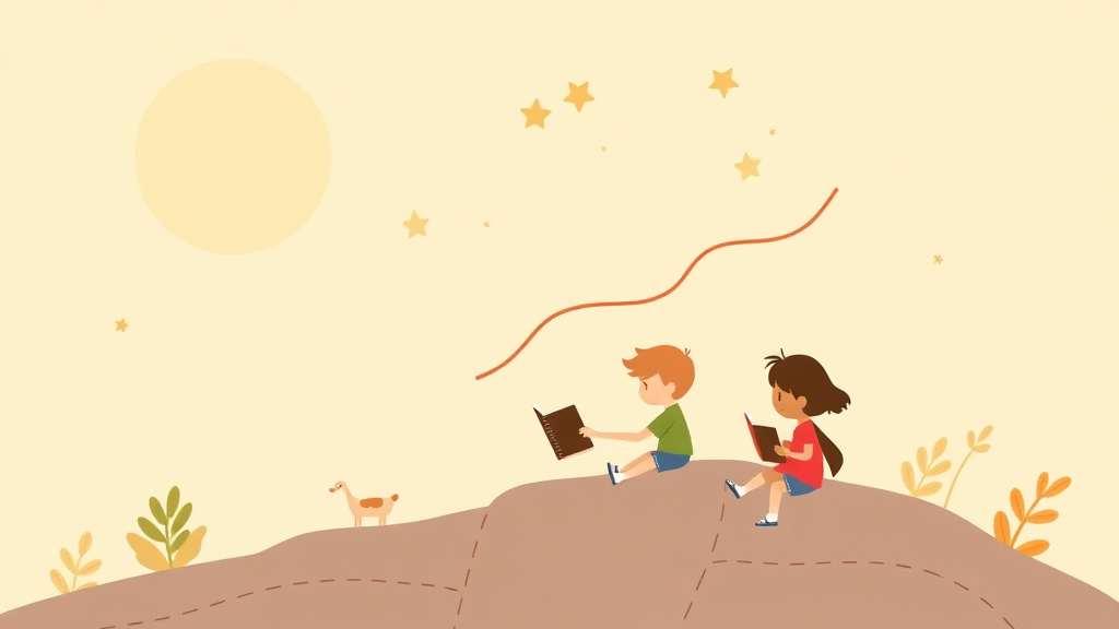 Illustration showing key concepts related to celebrating reading milestones