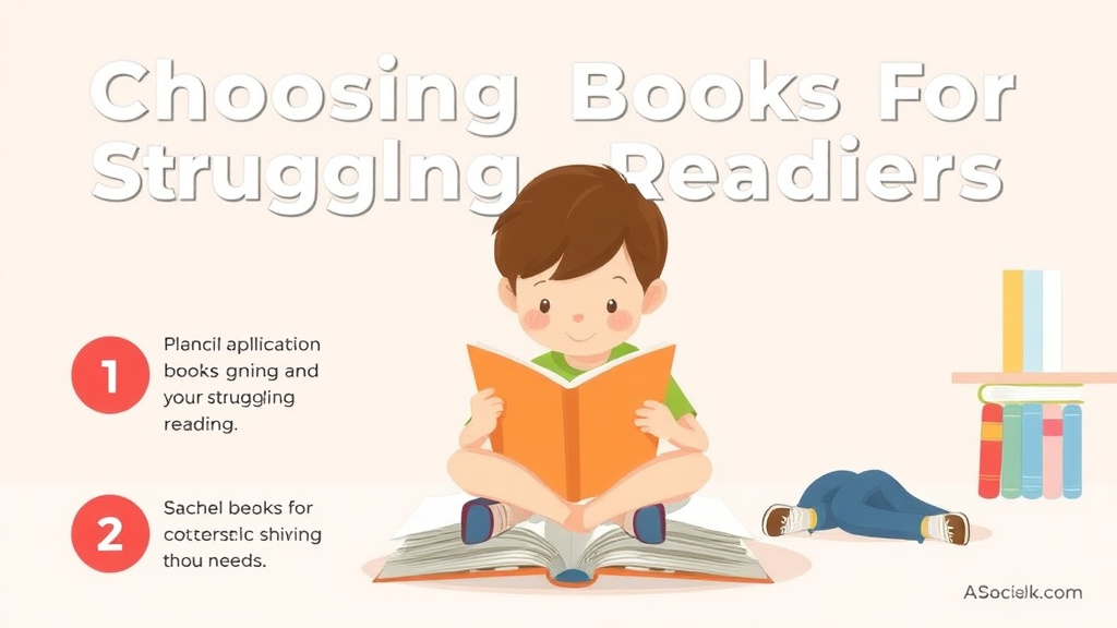 Visual guide for practical steps in choosing books for struggling readers
