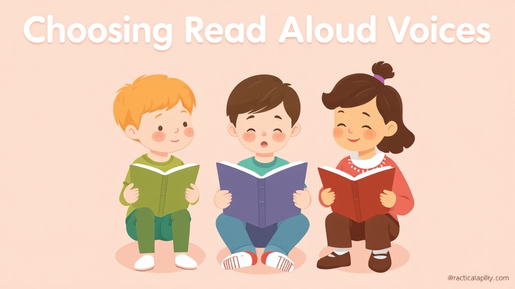Visual guide for practical steps in choosing read aloud voices