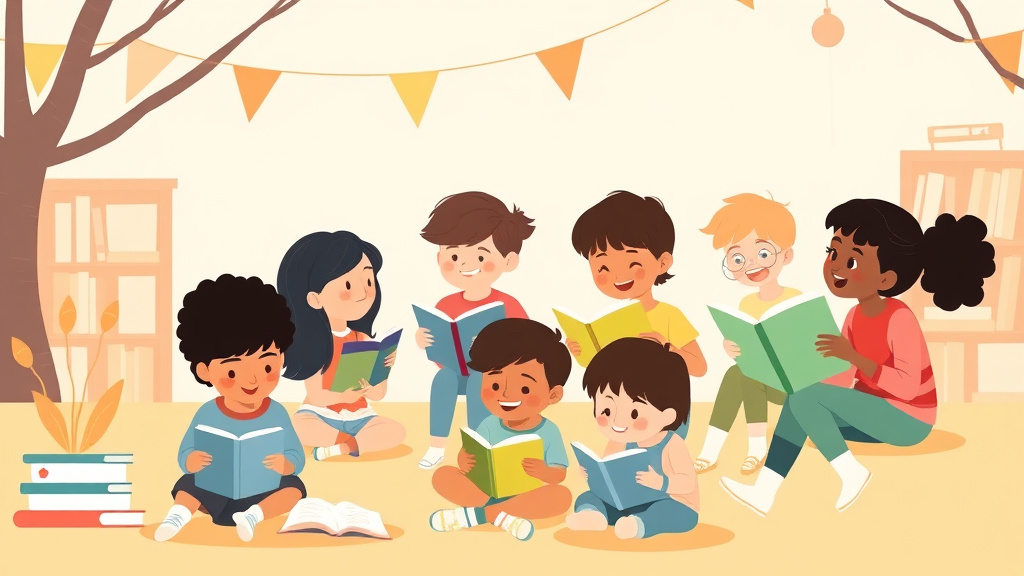 Illustration showing key concepts related to community reading events