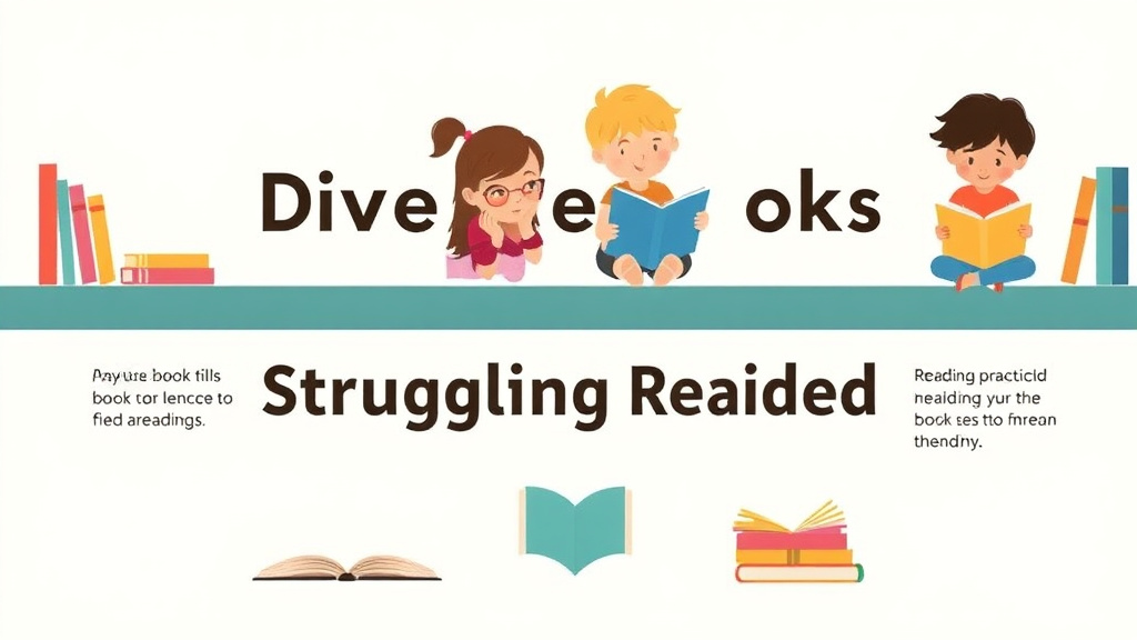 Visual guide for practical steps in diverse books for struggling readers