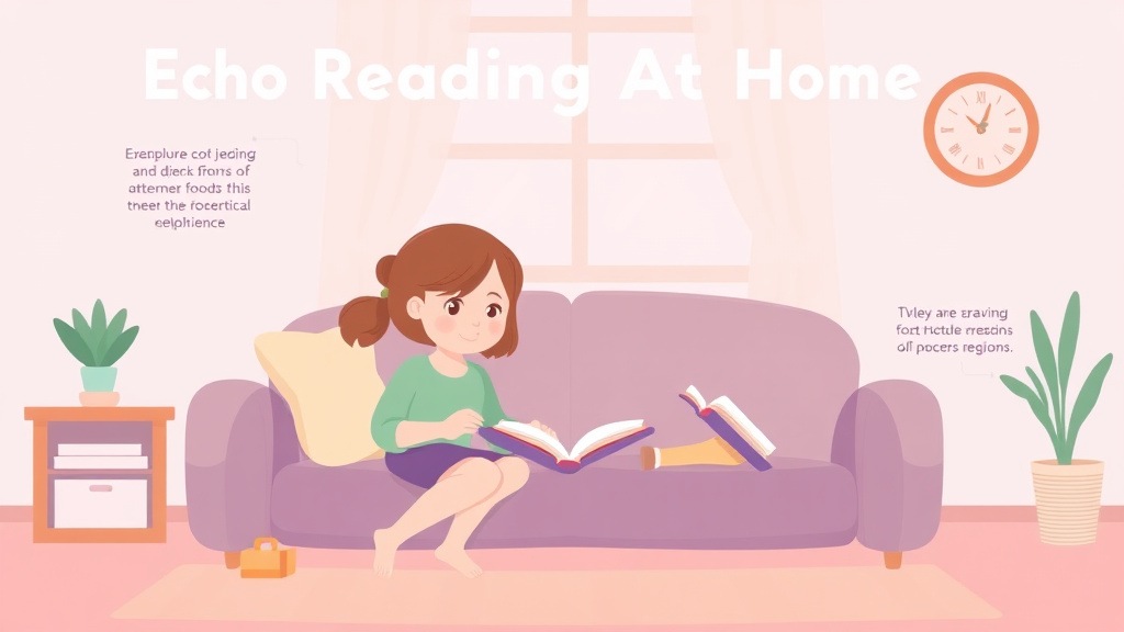 Visual guide for practical steps in echo reading at home