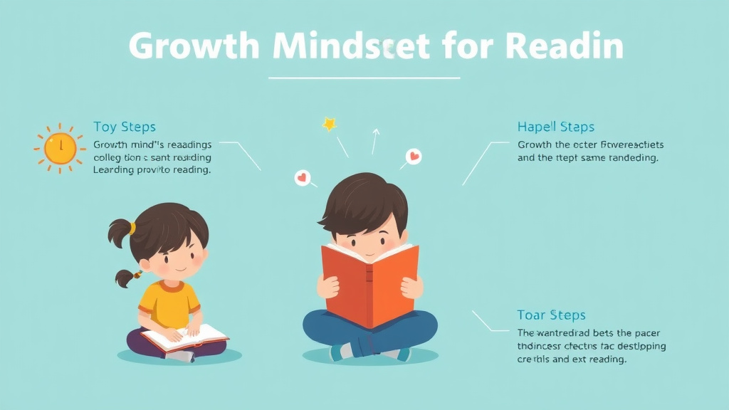 Visual guide for practical steps in growth mindset for reading