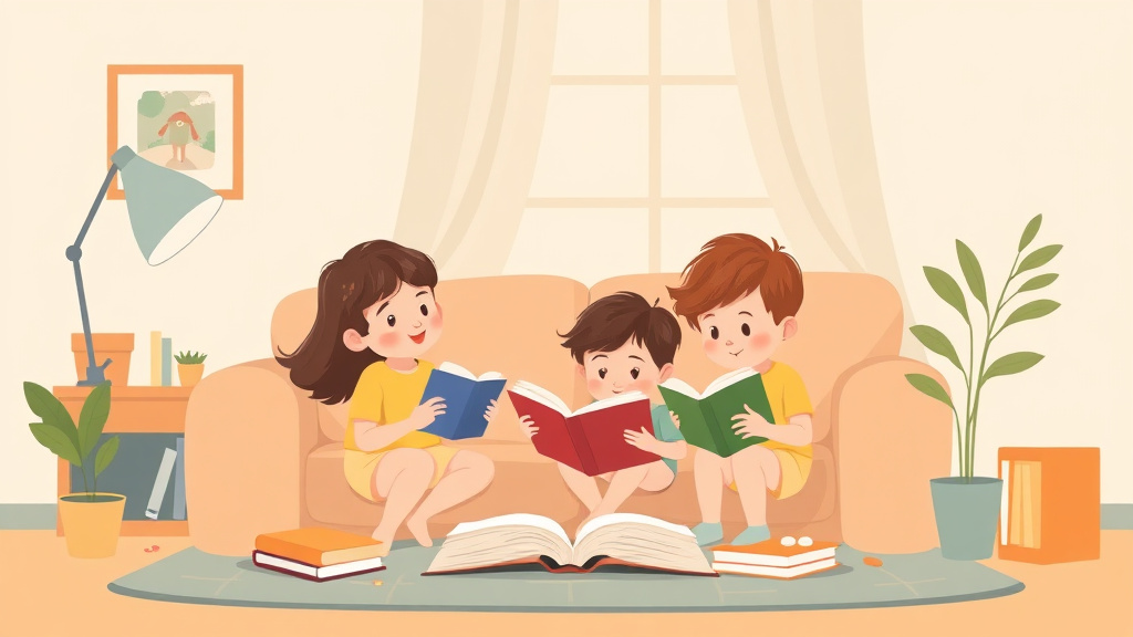 Illustration showing key concepts related to guided reading at home