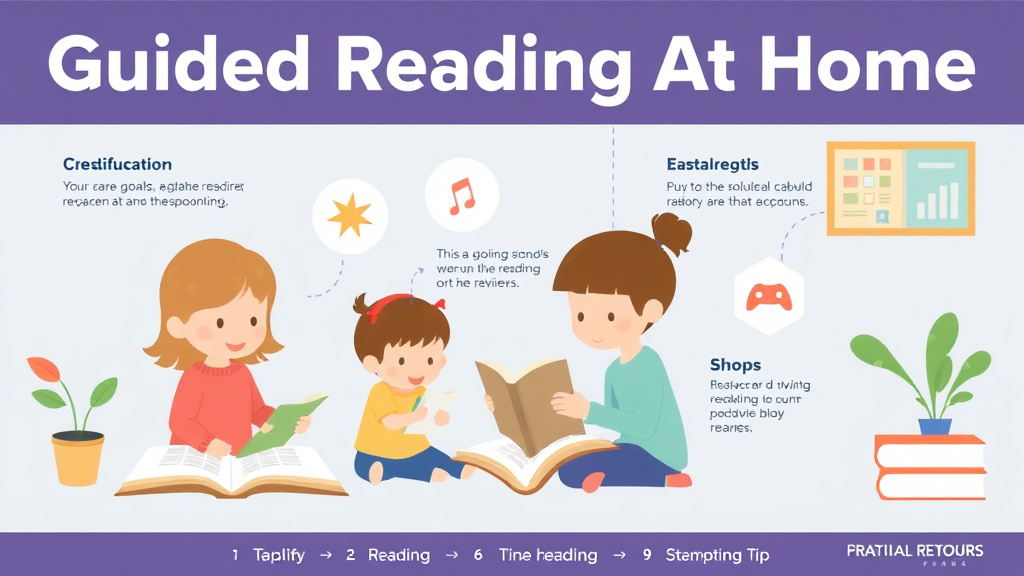 Visual guide for practical steps in guided reading at home