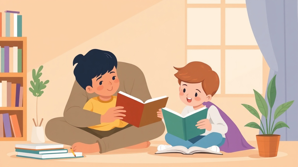 Illustration showing key concepts related to helping with reading homework