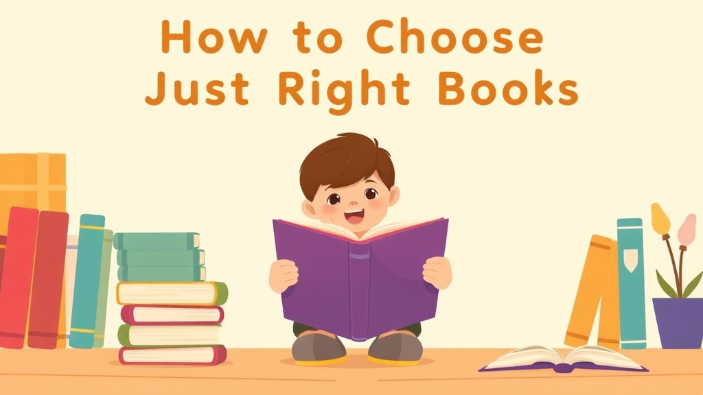 Illustration showing key concepts related to how to choose just right books