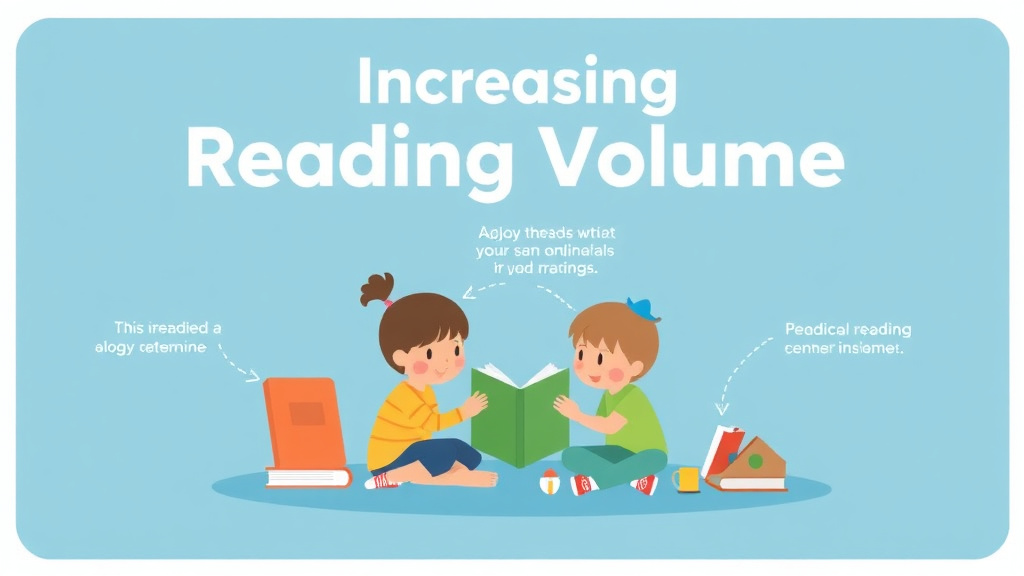 Visual guide for practical steps in increasing reading volume