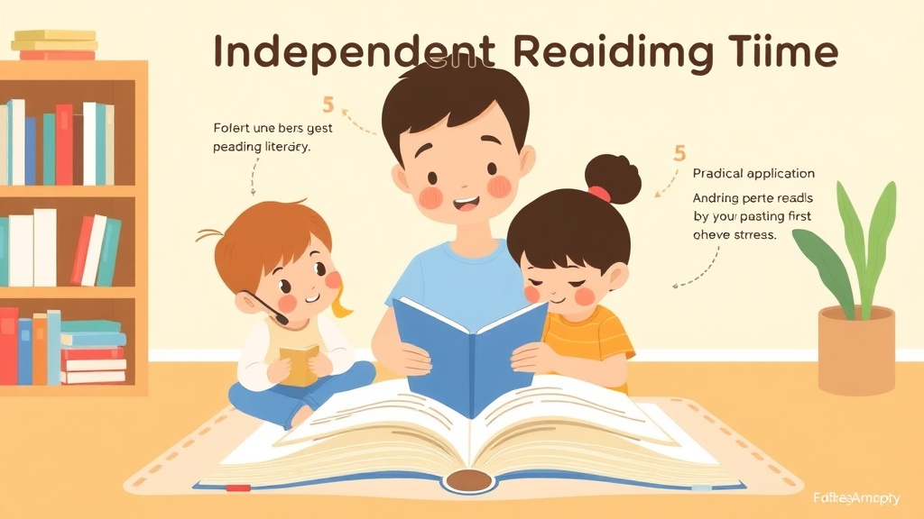 Visual guide for practical steps in independent reading time