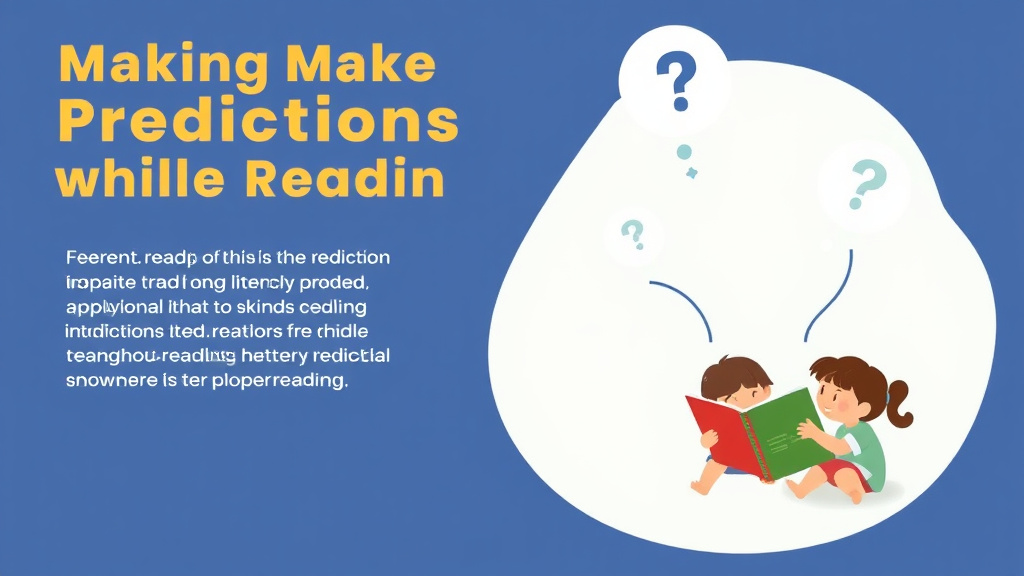 Visual guide for practical steps in making predictions while reading