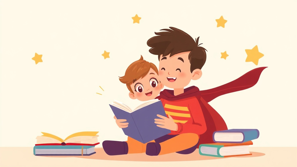 Illustration showing key concepts related to making reading fun for reluctant readers