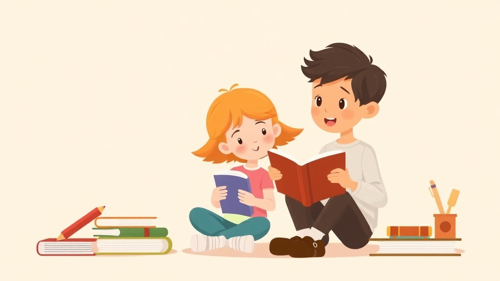 Illustration showing key concepts related to nonfiction for struggling readers