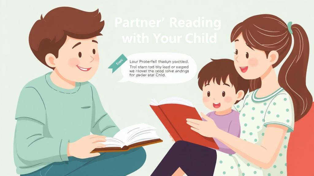 Visual guide for practical steps in partner reading with your child