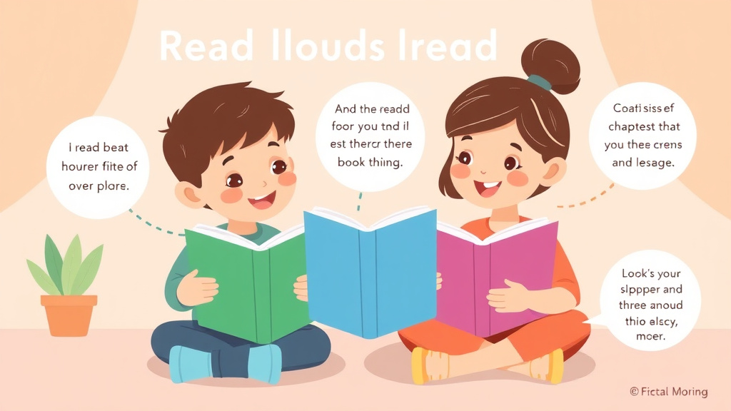 Visual guide for practical steps in read aloud chapter books