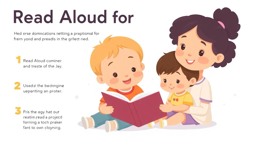 Visual guide for practical steps in read aloud for older kids