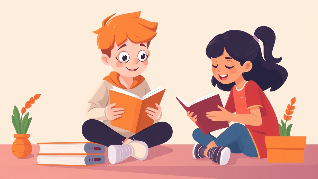 Illustration showing key concepts related to reading and board game connections