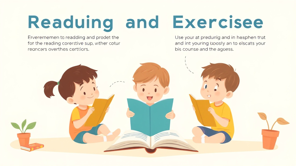 Visual guide for practical steps in reading and exercise