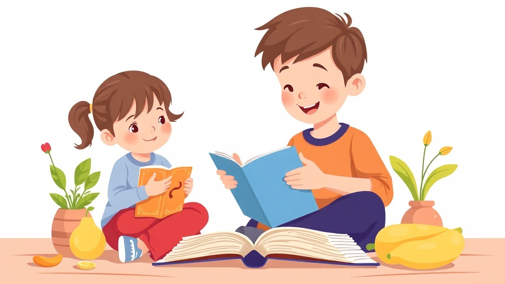 Illustration showing key concepts related to reading and nutrition