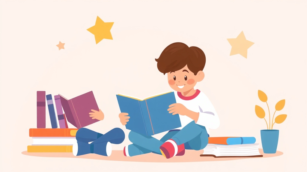 Illustration showing key concepts related to reading and social skills